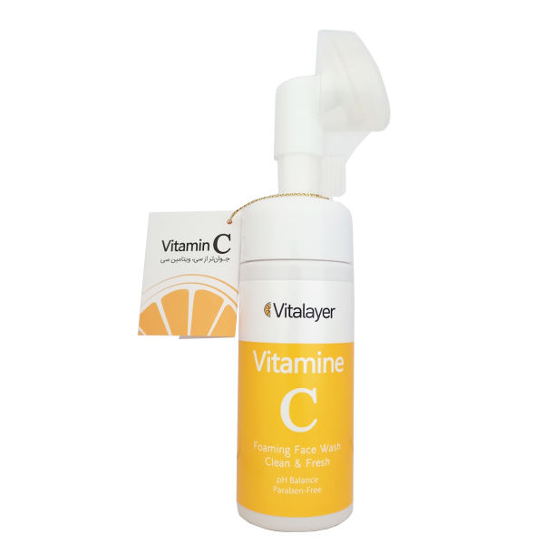 فوم شستشو صورت ویتامین C ویتالیر VITAMIN C FACE FOAMING WASH VITALAYER