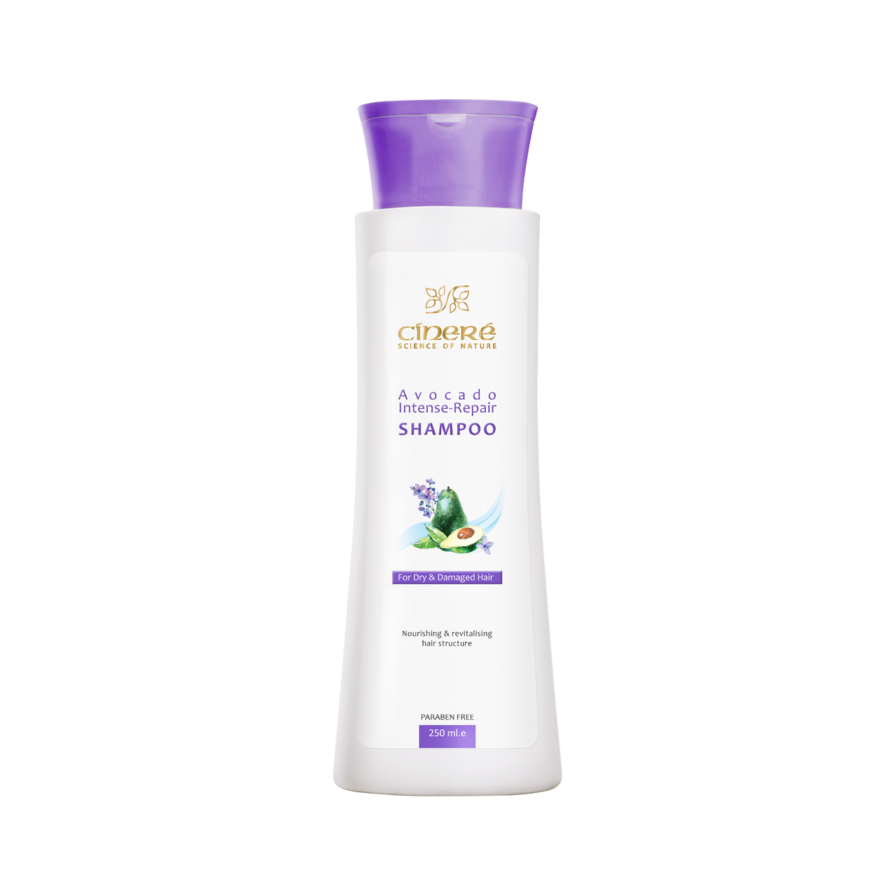 شامپو آووکادو و ویتامین F مخصوص مو خشک سینره AVOCADO INTENSE-REPAIR SHAMPOO CINERE