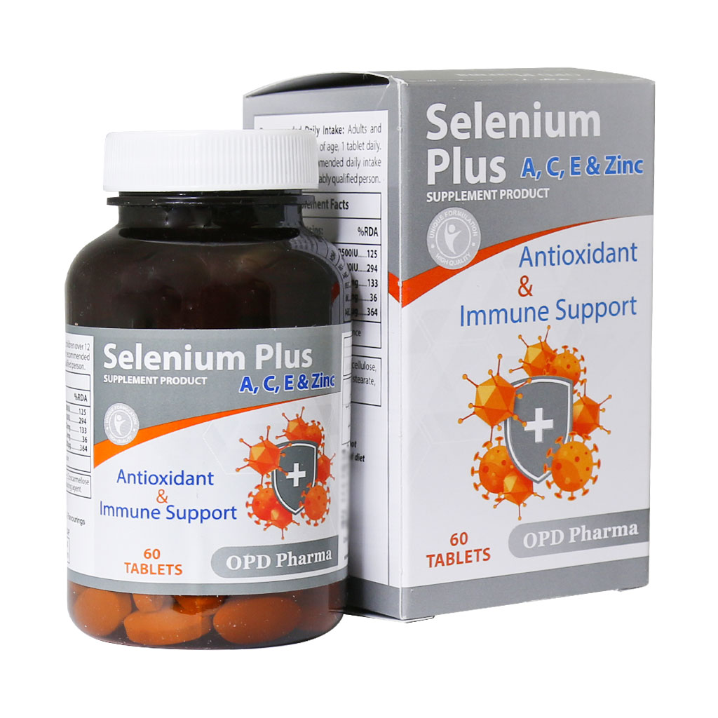 قرص سلنیوم پلاس 60 تایی او پی دی فارما SELENIUM PLUS OPD PHARMA