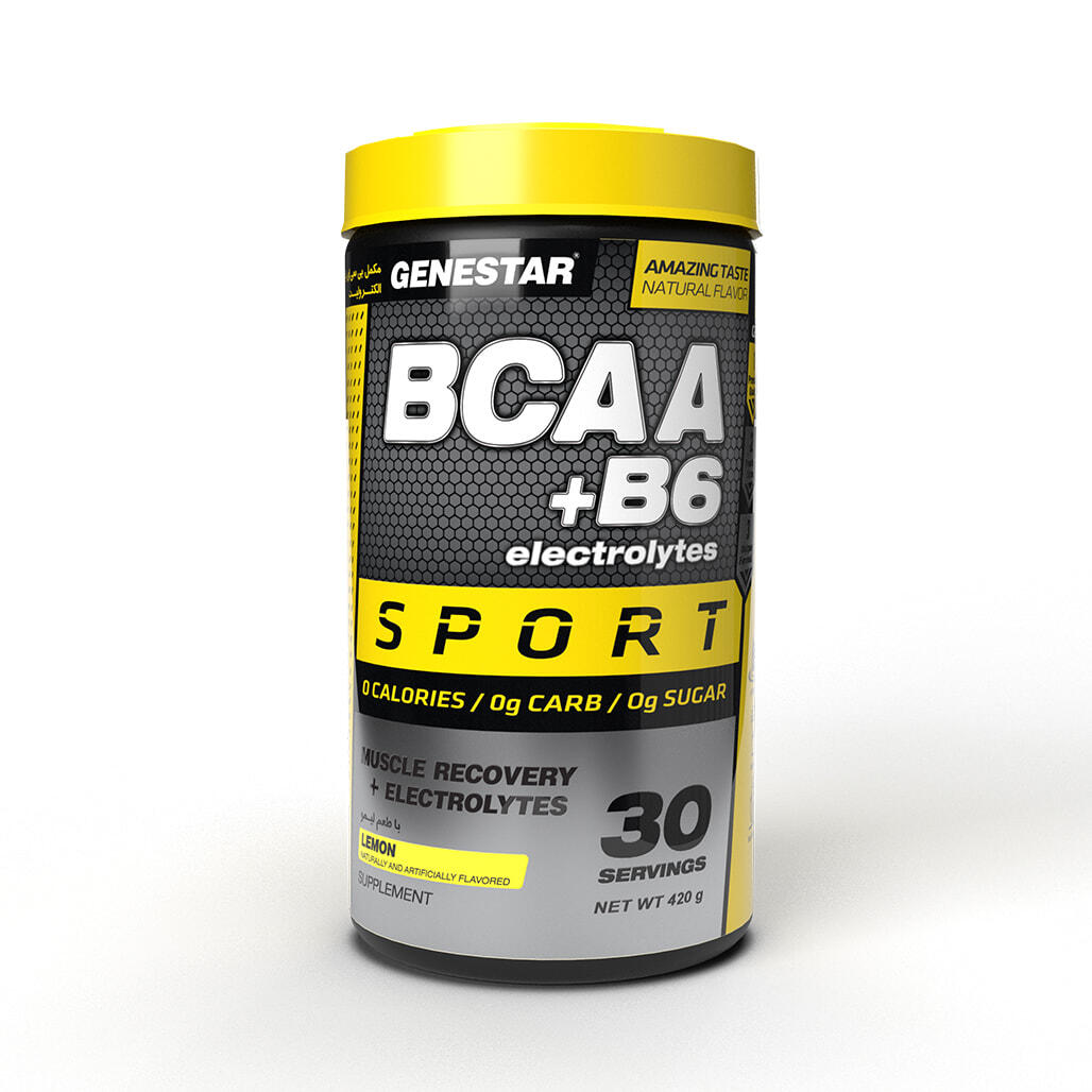 پودر مکمل بی سی ای ای ژن استار BCAA+B6 ORANGE FLAVORED GENESTAR