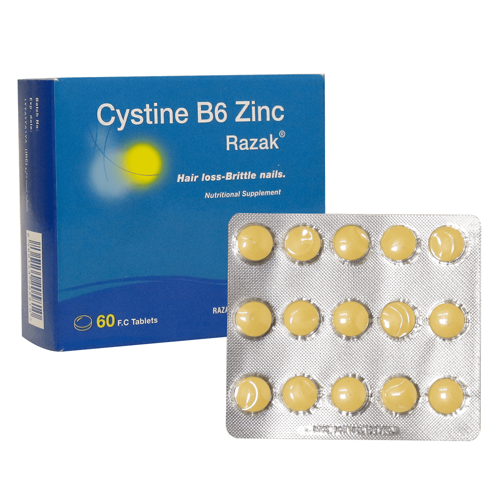 سیستین B6 زینک 60 عددی CYSTINE B6 ZINC