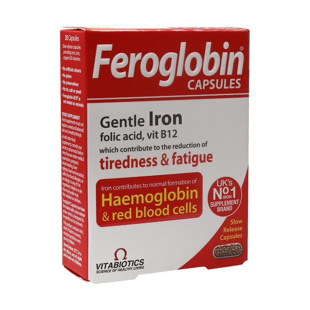 کپسول فروگلوبین ب 12 ویتابیوتیکس FEROGLOBIN VITABIOTICS